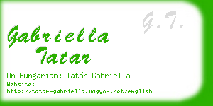gabriella tatar business card